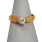Pre-Owned 22ct Gold CZ Dress Ring Size M