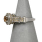 Pre-Owned 14ct White Gold Brown Diamond Cluster Ring Size K