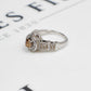 Pre-Owned 14ct White Gold Brown Diamond Cluster Ring Size K
