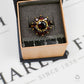 Pre-Owned 9ct Gold Garnet Cluster Ring Size M
