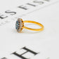 Pre-Owned 9ct Gold Topaz & Diamond Cluster Ring Size N