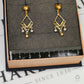 Pre-Owned 18ct Gold Filigree Rhombus Drop Earrings