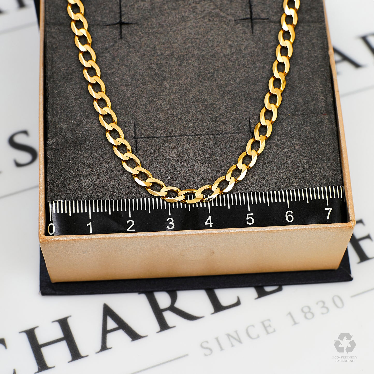 Pre-Owned 9ct Gold Curb Chain Necklace 18 Inch