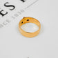 Pre-Owned 18ct Gold & Diamond Buckle Ring Size Q
