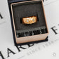 Pre-Owned 18ct Gold & Diamond Buckle Ring Size Q