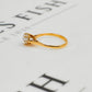 Pre-Owned 9ct Gold White Zircon Dress Ring Size M.5