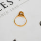 Pre-Owned 9ct Gold White Zircon Dress Ring Size M.5