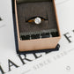 Pre-Owned 9ct Gold White Zircon Dress Ring Size M.5