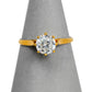 Pre-Owned 9ct Gold White Zircon Dress Ring Size M.5