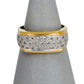 Pre-Owned 9ct Gold 2 Tone Diamond Squared Dress Ring Size O