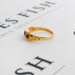 Pre-Owned 9ct Gold Mens 3 Garnet Gypsy Ring Size T