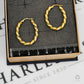 Pre-Owned 9ct Gold Oval Twist Creole Hoop Earrings