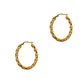 Pre-Owned 9ct Gold Oval Twist Creole Hoop Earrings