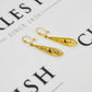 Pre-Owned 9ct Gold Patterned Bomber Drop Earrings