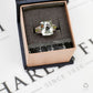 Pre-Owned 18ct White Gold Quartz & Diamond Ring Size K