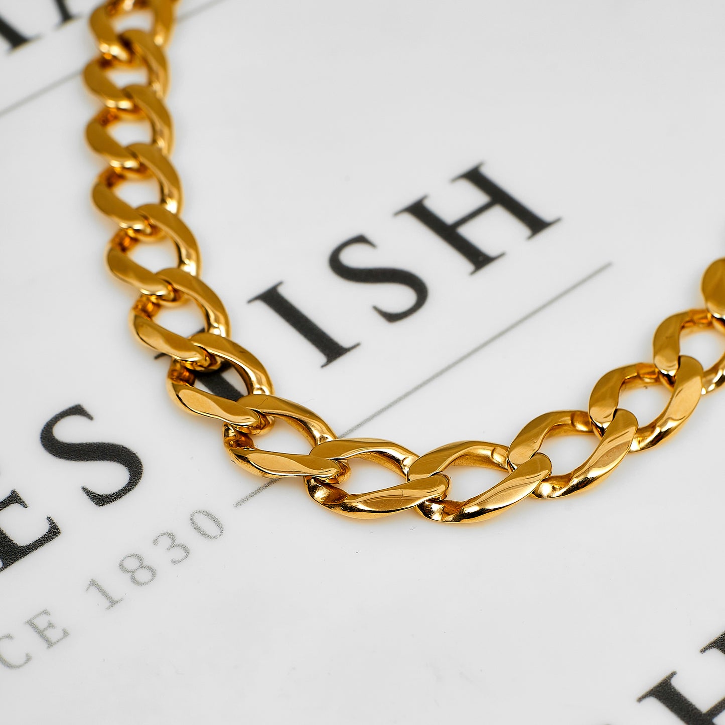 Pre-Owned 9ct Gold Mens Curb Chain Bracelet 10 Inch