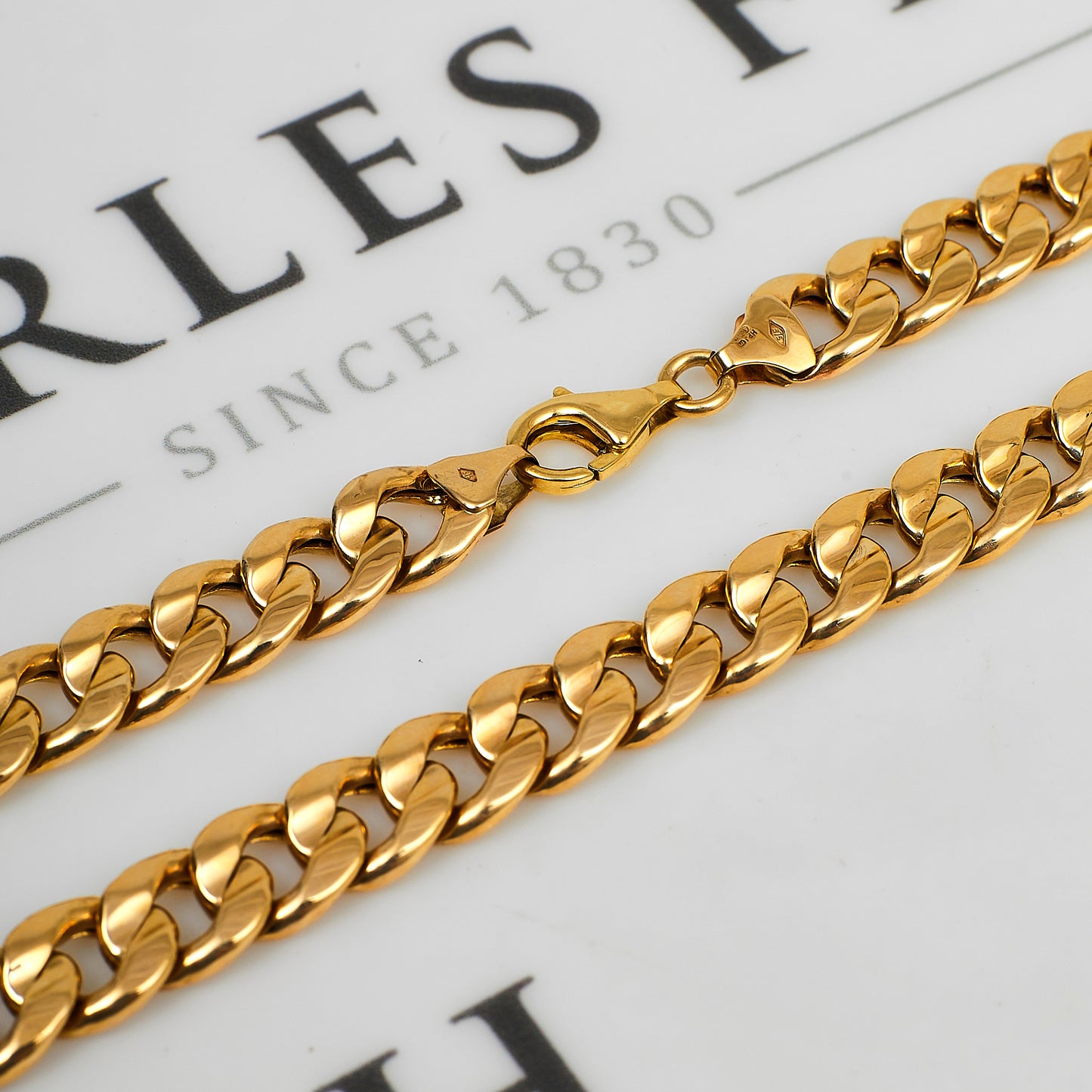 Pre-Owned 9ct Gold Curb Chain Necklace 20 Inch