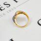 Pre-Owned 9ct Gold Baguette & Round Diamond Crossover Ring
