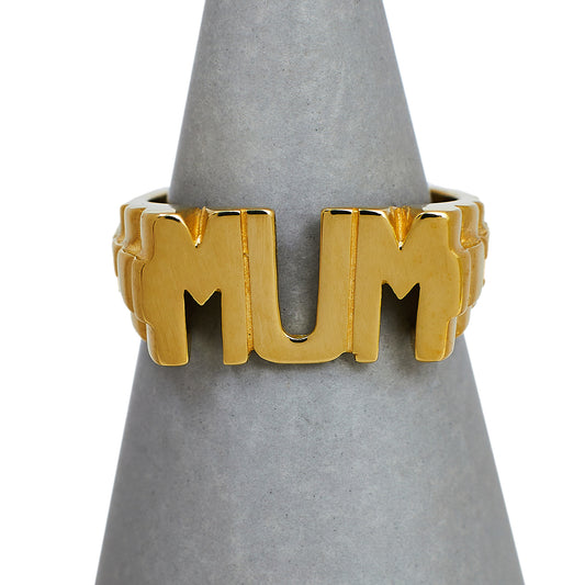 Pre-Owned 9ct Gold MUM Ring Size P