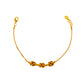 Pre-Owned 22ct Gold Box Link Chain & 3 Beads 7 Inch