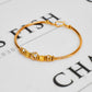 Pre-Owned 22ct Gold Childs CZ Bead Bangle