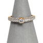 Pre-Owned 22ct Gold CZ Ring & CZ Sides Size N