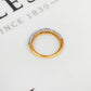 Pre-Owned 22ct Gold 3 Row CZ Band Ring Size M.5