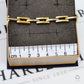 Pre-Owned 9ct Gold 2 Tone Rectangle Link Bracelet