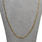 Pre-Owned 9ct Gold 2 Tone Figaro Chain Necklace 24 Inch