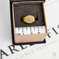 Pre-Owned 14ct Gold 2 Tone Helm Signet Pinky Ring Size F