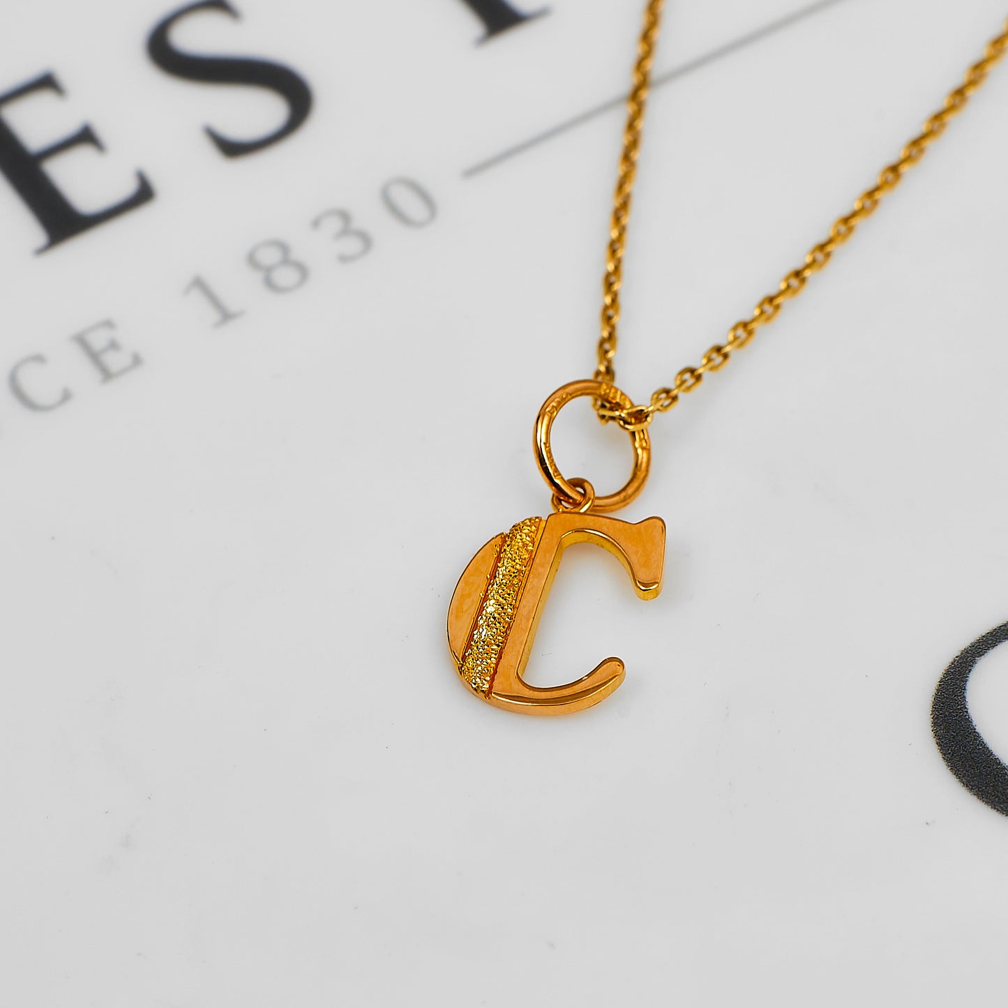 Pre-Owned 22ct Gold C Initial Pendant