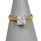 Pre-Owned 18ct Gold Square CZ Dress Ring Size T