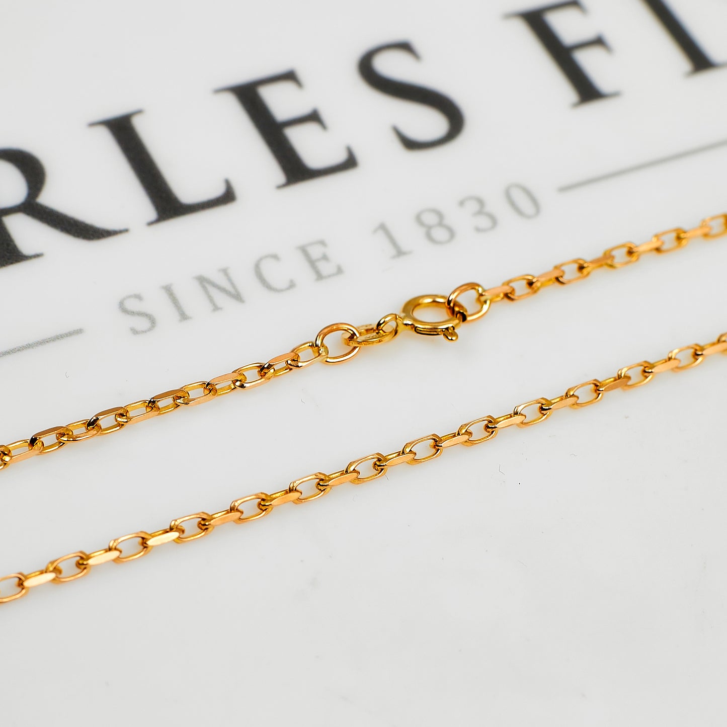 Pre-Owned 9ct Gold Belcher Chain Necklace 24 Inch