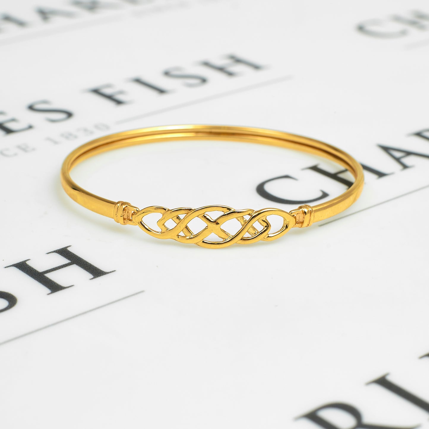 Pre-Owned 9ct Gold Celtic Plait Bangle