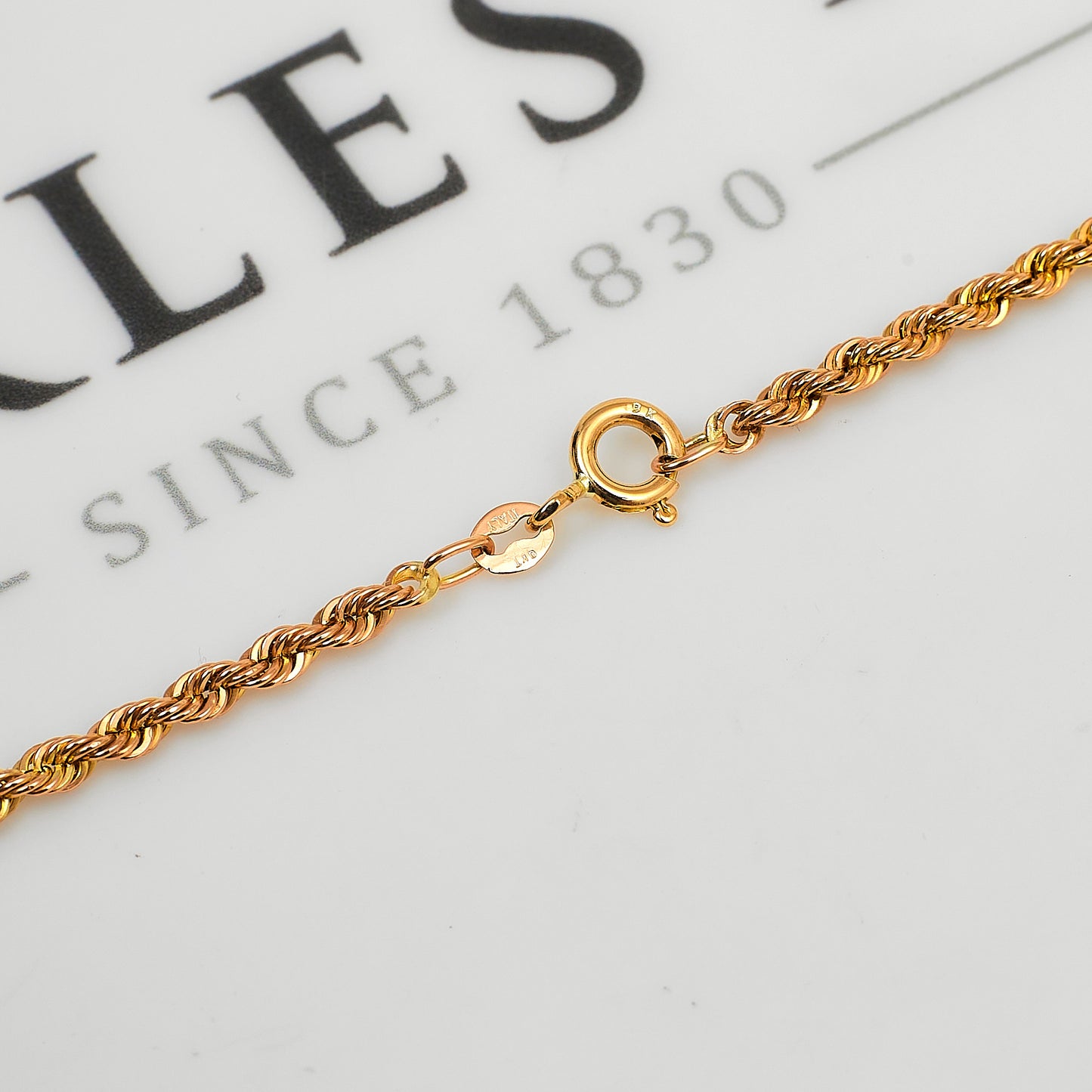 Pre-Owned 9ct Gold Rope Necklace & Tassel 16 Inch