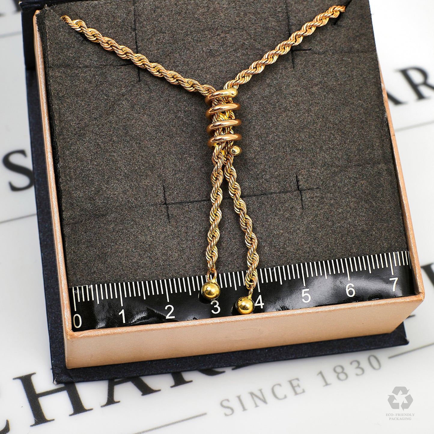 Pre-Owned 9ct Gold Rope Necklace & Tassel 16 Inch