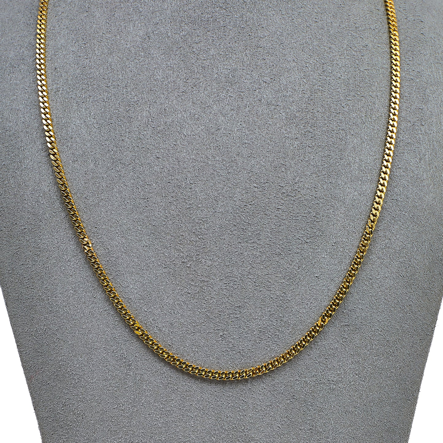 Pre-Owned 9ct Gold 3mm Curb Chain Necklace 20 Inch