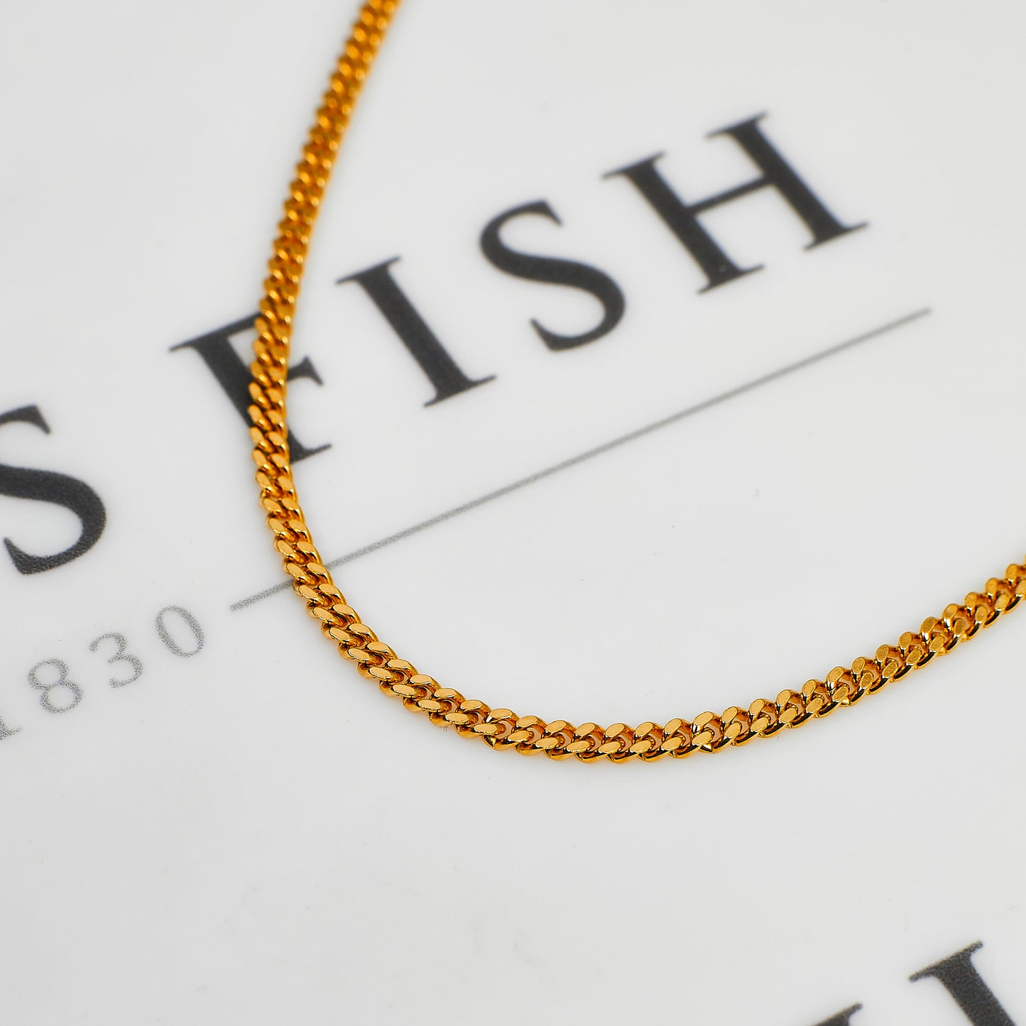 Pre-Owned 9ct Gold 3mm Curb Chain Necklace 20 Inch
