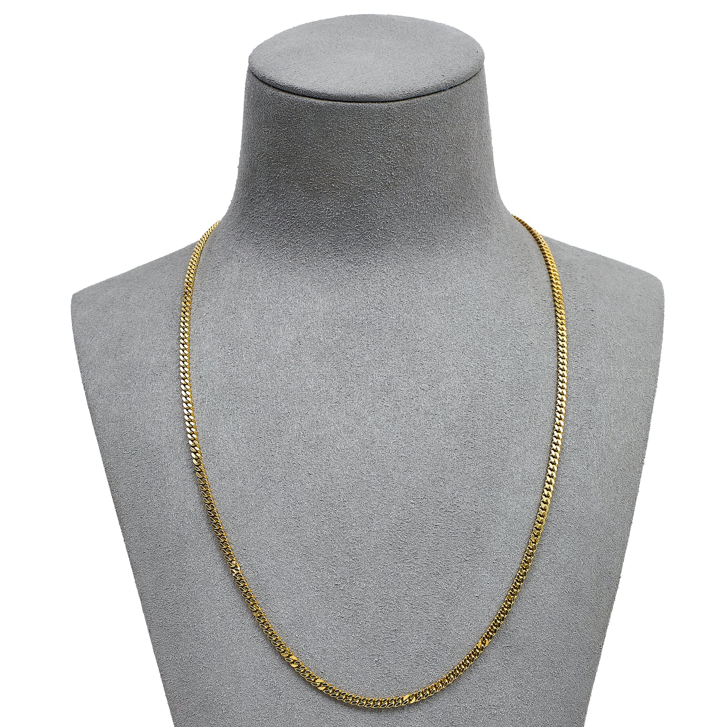 Pre-Owned 9ct Gold 3mm Curb Chain Necklace 20 Inch