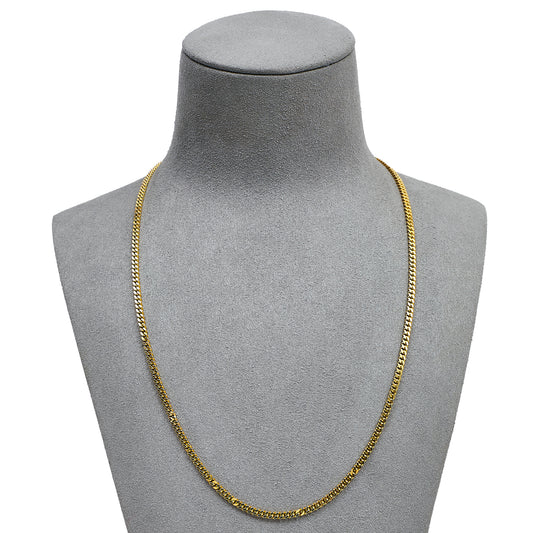 Pre-Owned 9ct Gold 3mm Curb Chain Necklace 20 Inch