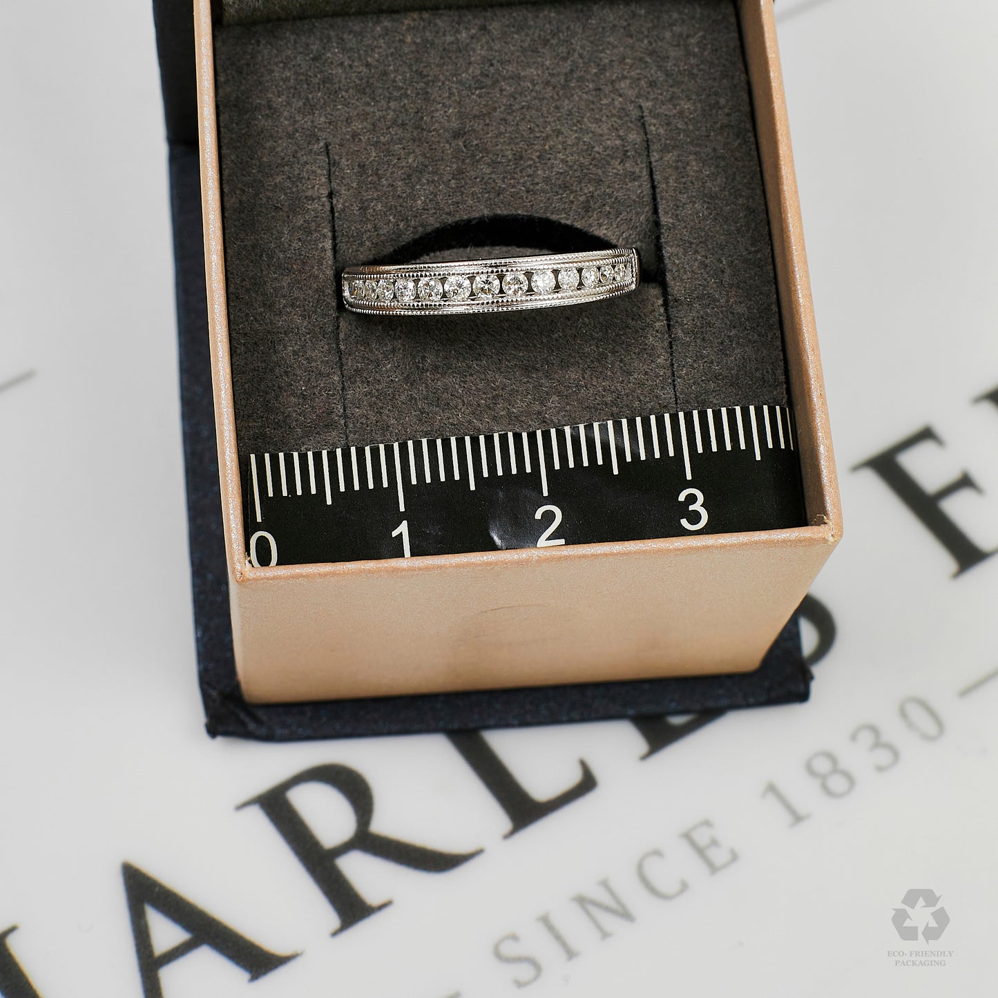 Pre-Owned 18ct White Gold & 14 Diamond Half Eternity Ring