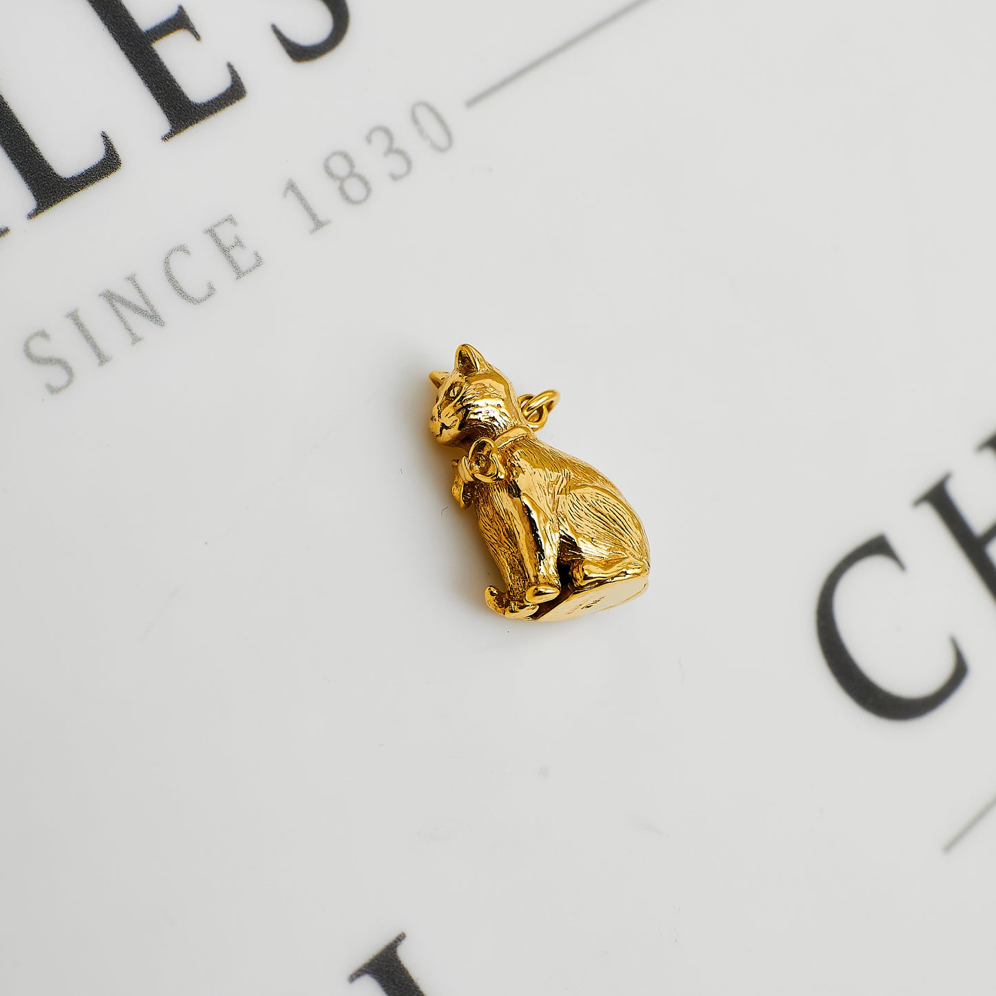 Pre-Owned 9ct Gold Cat Charm