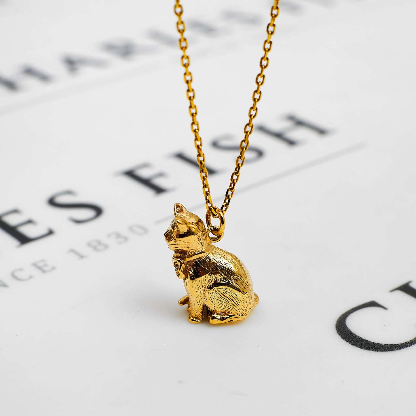 Pre-Owned 9ct Gold Cat Charm