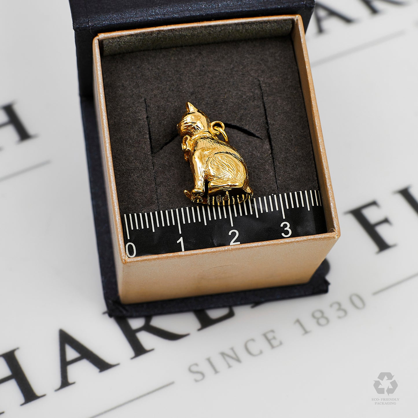 Pre-Owned 9ct Gold Cat Charm