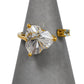 Pre-Owned 9ct Gold Open Ended Quartz Ring Size L