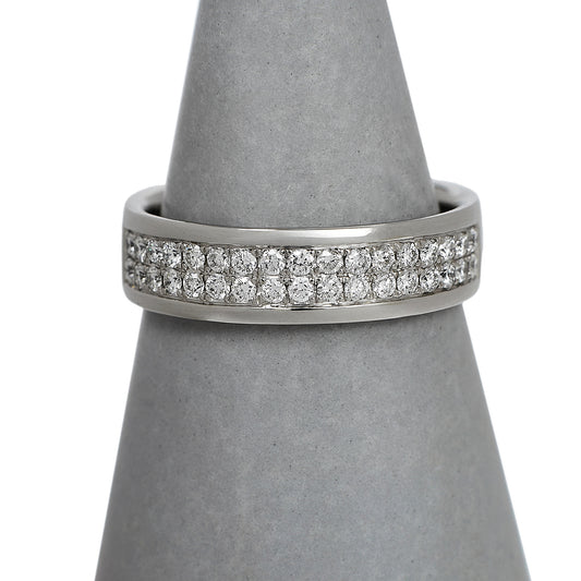 Pre-Owned Platinum & Diamond Band Ring Size R.5