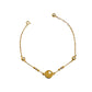 Pre-Owned 14ct Gold Belcher Chain Bracelet & CZ Beads
