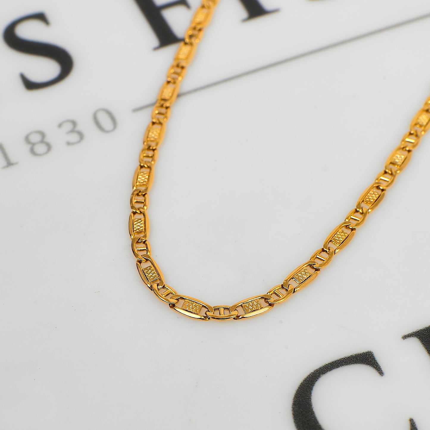 Pre-Owned 14ct Gold Anchor Link Necklace 18 Inch
