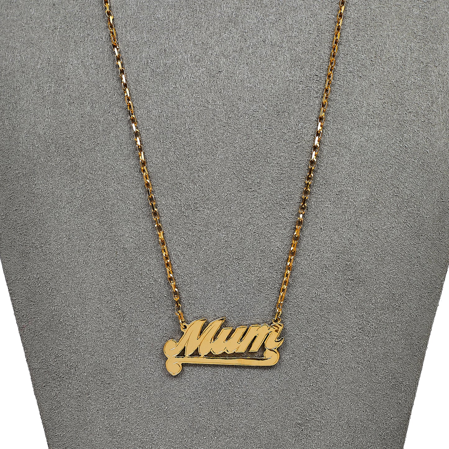 Pre-Owned 9ct Gold MUM Pendant Necklace 18 Inch