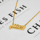 Pre-Owned 9ct Gold MUM Pendant Necklace 18 Inch